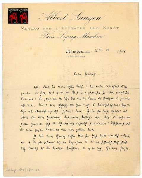 Eigenh. Brief mit U. ("Thomas Mann").
