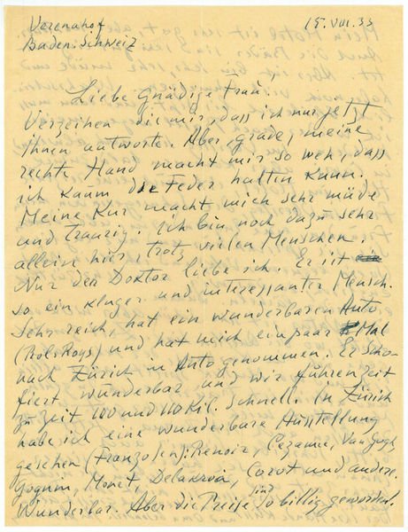 Autograph letter signed.