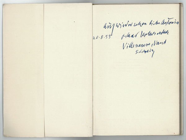 Eigenh. Widmung mit U. in: O. K.: Entwürfe für die …