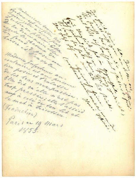 Autograph manuscript, poem in German and French, signed twice ("Heinrich …