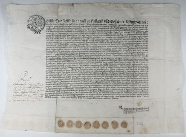 Gedrucktes Mandat zum Steueranschlag.