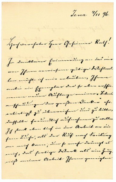 Eigenh. Brief mit U.