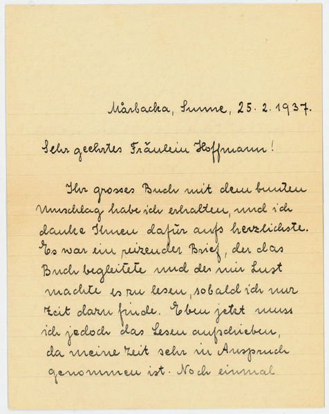 Brief mit eigenh. U.