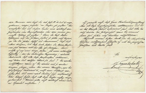 Eigenh. Brief mit U.