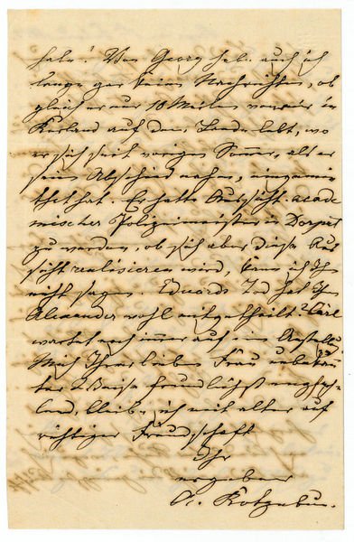 Eigenh. Brief mit U.