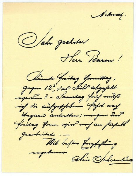 2 eigenh. Briefe mit U.