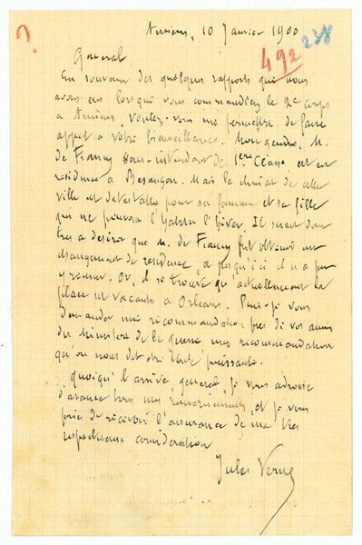 Autograph letter signed.