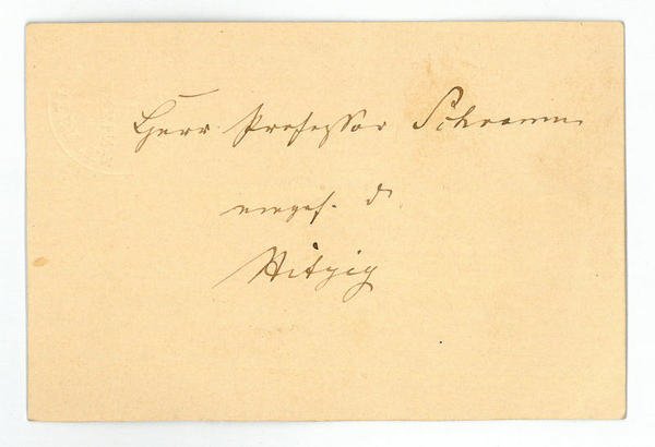 Gedr. Einladung mit 2 eigenh. Zeilen und U. verso.