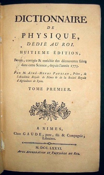 Dictionnaire de physique.