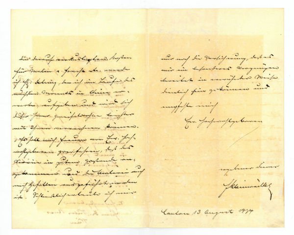 Autograph letter signed.