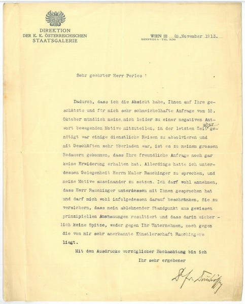 Ms. Brief mit eigenh. U.