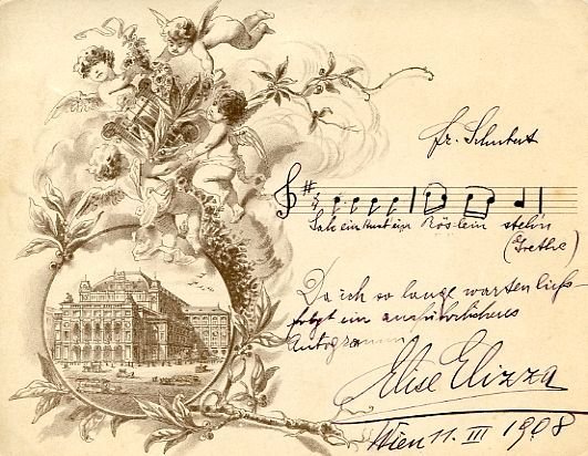 Eigenh. Albumblatt mit U.