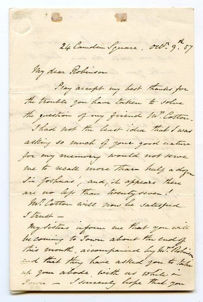 Autograph letter signed.