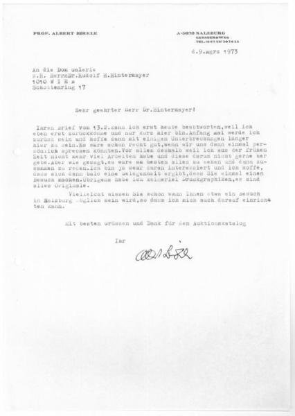 Eigenh. Brief und eh. Billett mit U. sowie 4 ms. …