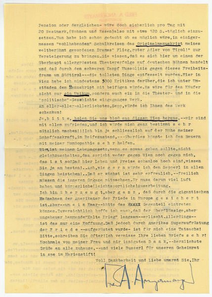 Ms. Brief mit eigenh. U.