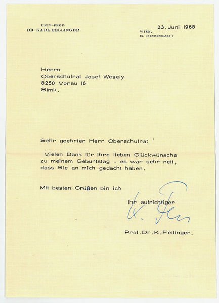 Ms. Brief mit eigenh. U.