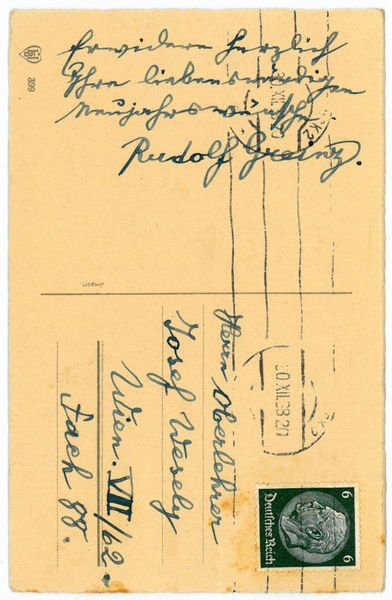 Eigenh. Bildpostkarte mit U.