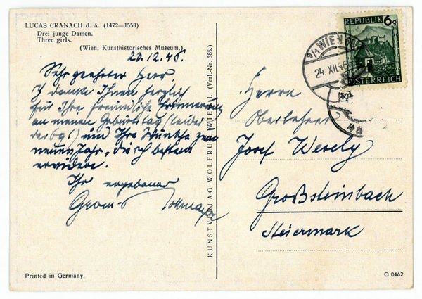 Eigenh. Bildpostkarte mit U.