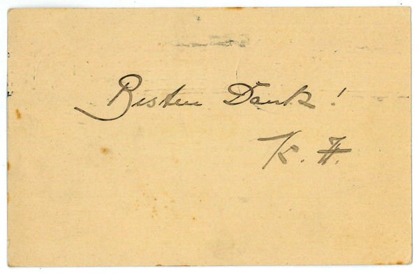 Eigenh. Postkarte mit U.