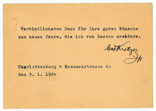 Ms. Postkarte mit eigenh. U.