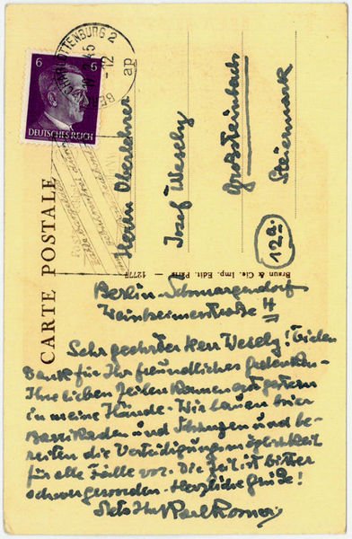 Eigenh. Bildpostkarte mit U.