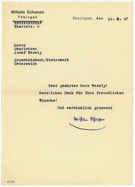 Ms. Brief mit eigenh. U.