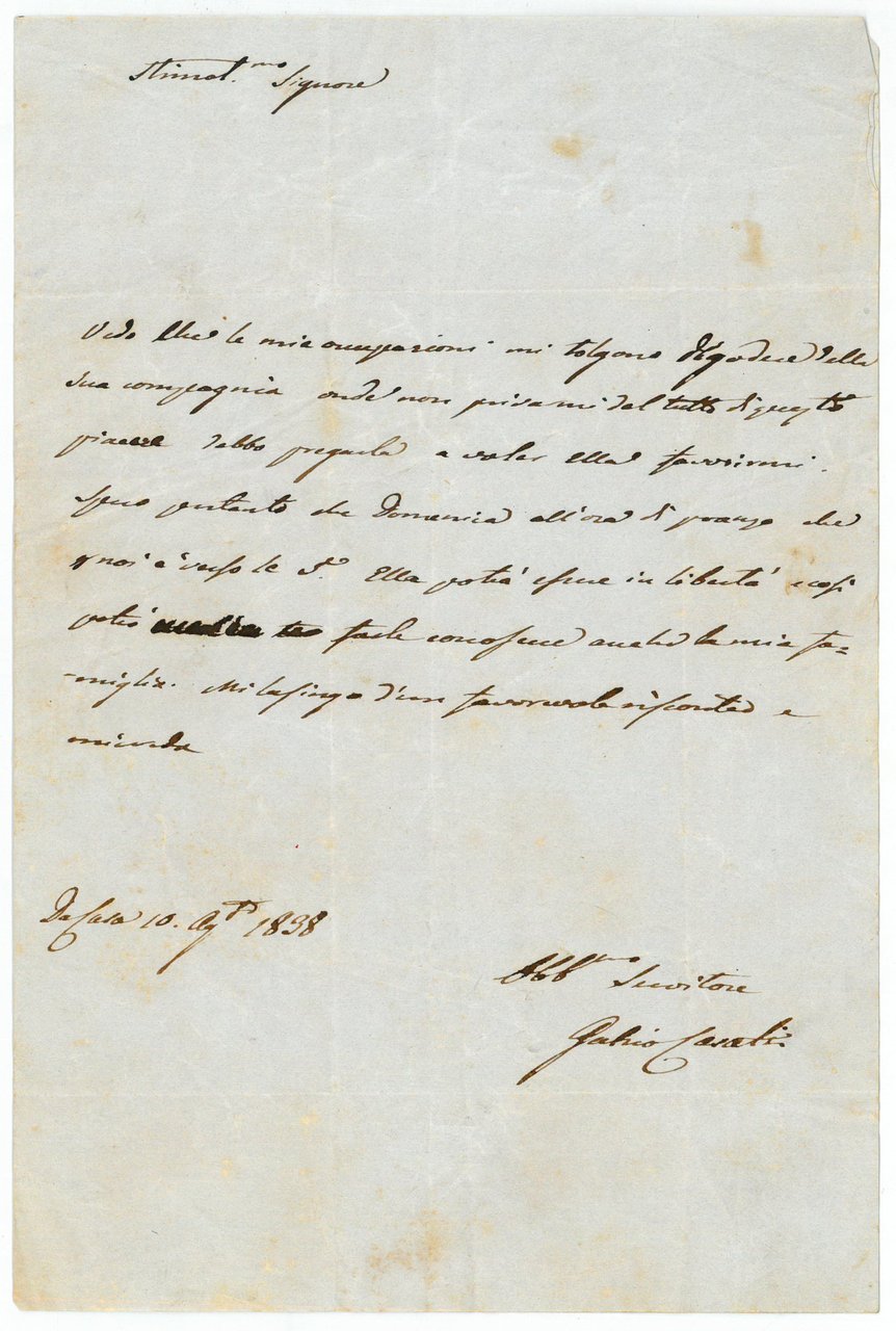 Autograph letter signed.