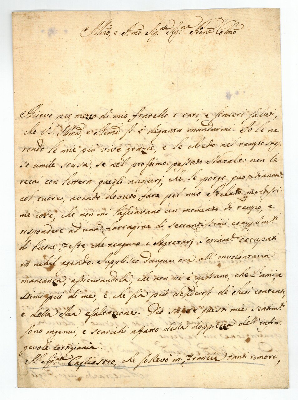 Autograph letter signed.