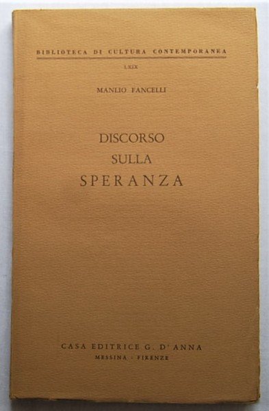 DISCORSO SULLA SPERANZA.