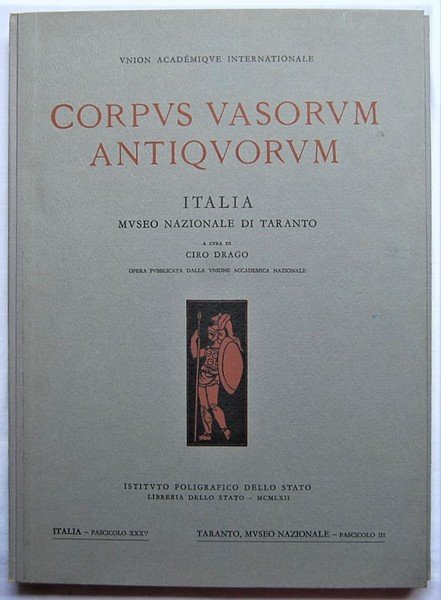 CORPUS VASORUM ANTIQUORUM. ITALIA. MUSEO NAZIONALE DI TARANTO. | Immagine Gallery 1
