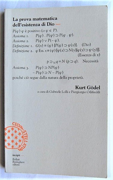 LA PROVA MATEMATICA DELL'ESISTENZA DI DIO.