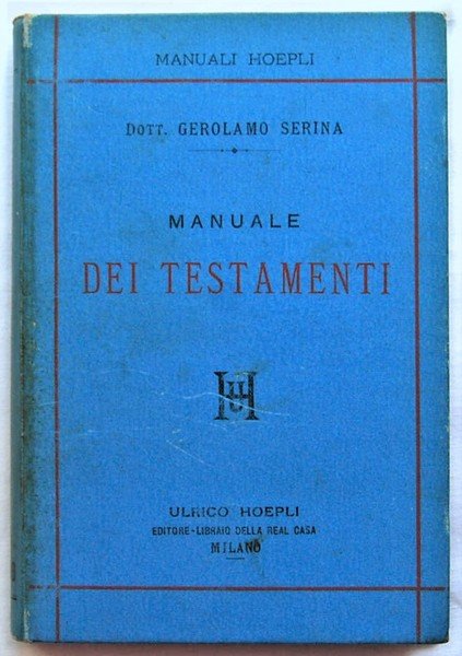 MANUALE DEI TESTAMENTI.