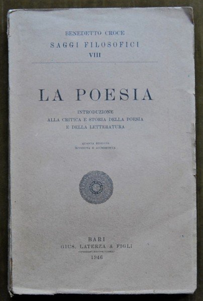 LA POESIA. INTRODUZIONE ALLA CRITICA E STORIA DELLA POESIA E …