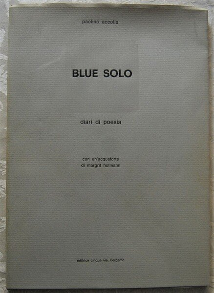 BLUE SOLO. DIARI DI POESIA.