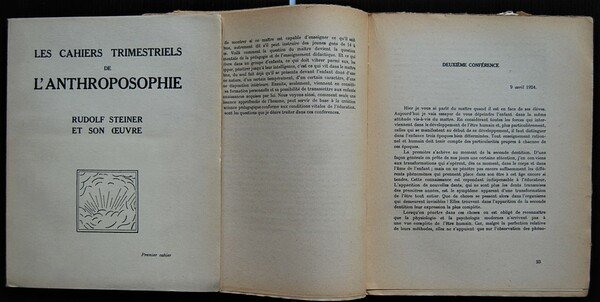 LES CAHIERS TRIMESTRIELS DE L'ANTHROPOSOPHIE. RUDOLF STEINER ET SON OEUVRE.