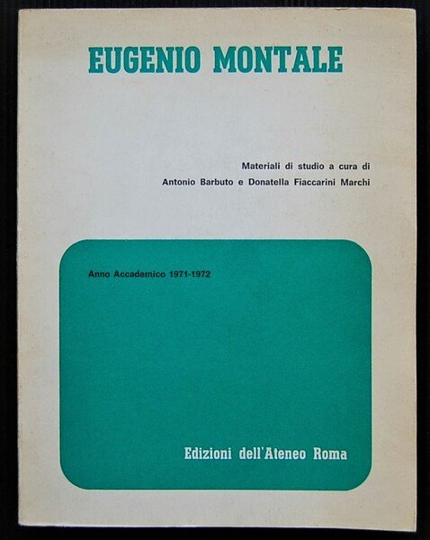 EUGENIO MONTALE.