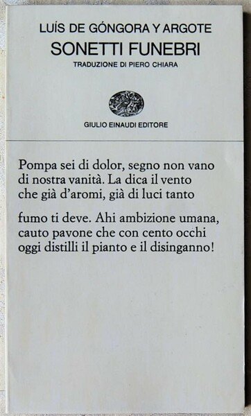 SONETTI FUNEBRI. E ALTRE COMPOSIZIONI.
