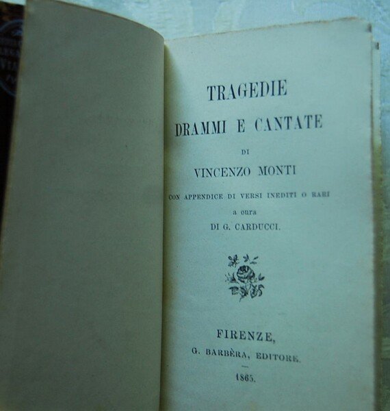 TRAGEDIE DRAMMI E CANTATE.