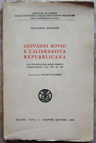 GIOVANNI BOVIO E L'ALTERNATIVA REPUBBLICANA.