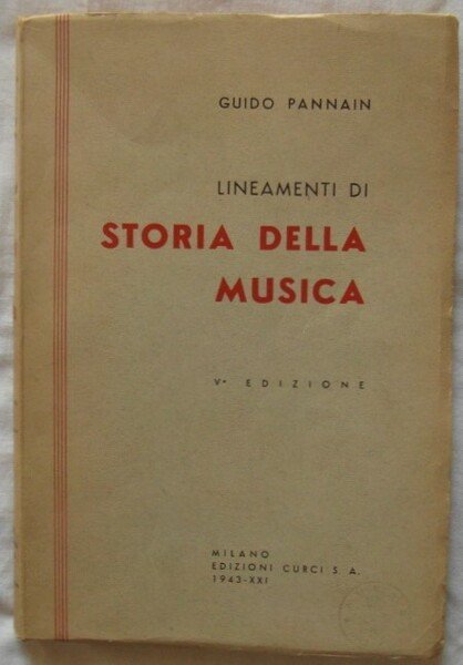 LINEAMENTI DI STORIA DELLA MUSICA.
