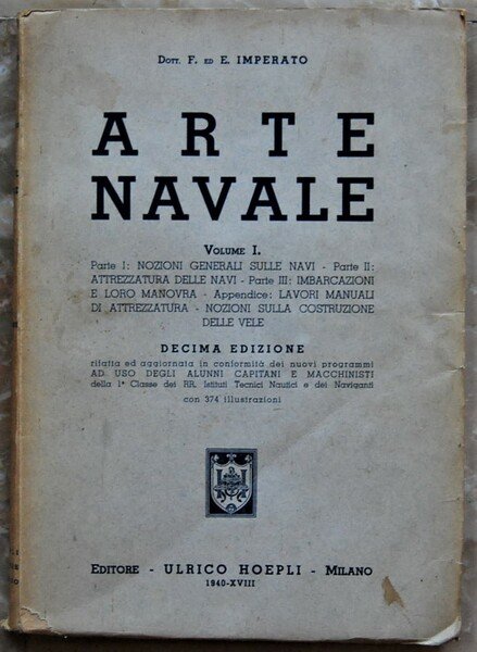 ARTE NAVALE. VOLUME I.