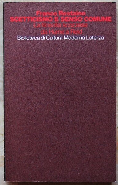 SCETTICISMO E SENSO COMUNE. LA FILOSOFIA SCOZZESE DA HUME A …