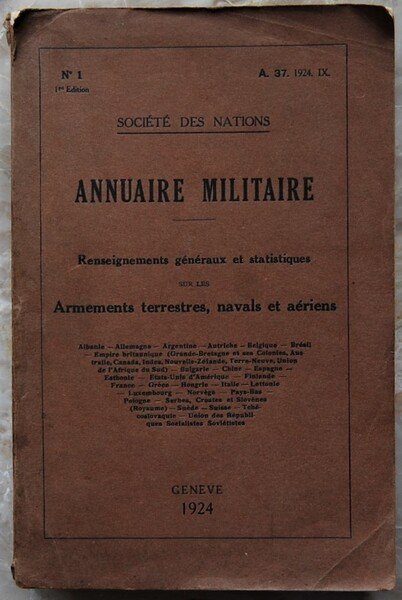 ANNUAIRE MILITAIRE. NUMERO 1. REINSEGNEMENTS GENERAUX ET STATISTIQUES SUR LES …