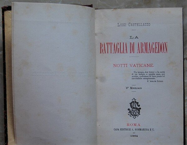 LA BATTAGLIA DI ARMAGEDON. NOTTI VATICANE.