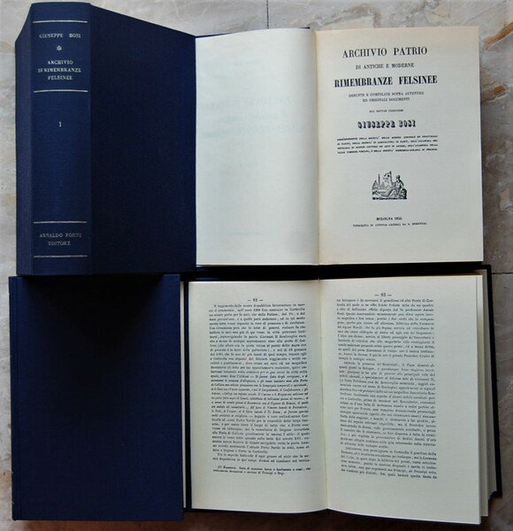 ARCHIVIO PATRIO DI ANTICHE E MODERNE RIMEMBRANZE FELSINEE.