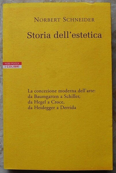 STORIA DELL'ESTETICA.