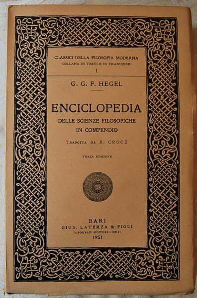 ENCICLOPEDIA DELLE SCIENZE FILOSOFICHE IN COMPENSIO.