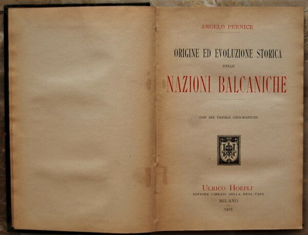 ORIGINE ED EVOLUZIONE DELLE NAZIONI BALCANICHE.