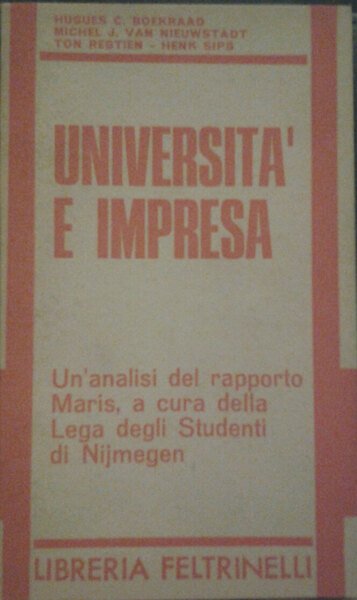 UNIVERSITÀ E IMPRESA. Un'analisi del rapporto Maris, a cura della …