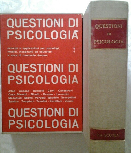 QUESTIONI DI PSICOLOGIA PRINCIPI E APPLICAZIONI PER PSICOLOGI, MEDICI, INSEGNANTI …